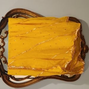 Yellow Indian scarf